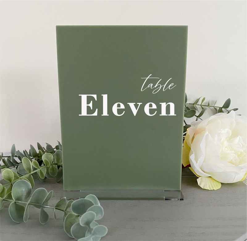 Rectangle acrylic table number modern beige pink green olive sage boho classic wedding style table decorations