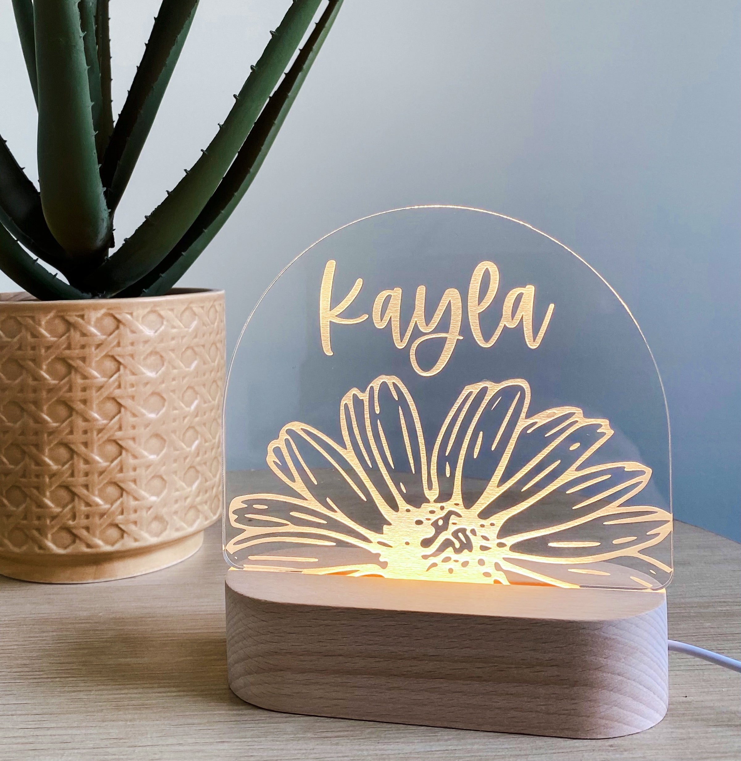 Personalized acrylic led night lamp deals