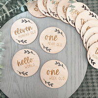 Set of 14 Baby Milestone Discs